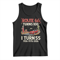 Route Highway 66 Turns 100 I Turn 55 Tank Top Vintage 1971 Road Sign Classic Muscle Car Lover 55th Birthday Gift
