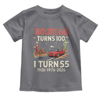 Route Highway 66 Turns 100 I Turn 55 Toddler T Shirt Vintage 1971 Road Sign Classic Muscle Car Lover 55th Birthday Gift