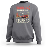 Route Highway 66 Turns 100 I Turn 40 Sweatshirt Vintage 1986 Road Sign Classic Muscle Car Lover 40th Birthday Gift