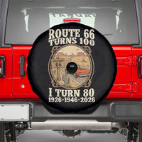 Route Highway 66 Turns 100 I Turn 80 Spare Tire Cover Vintage 1946 Road Sign Classic Pickup Truck Lover 80th Birthday Gift