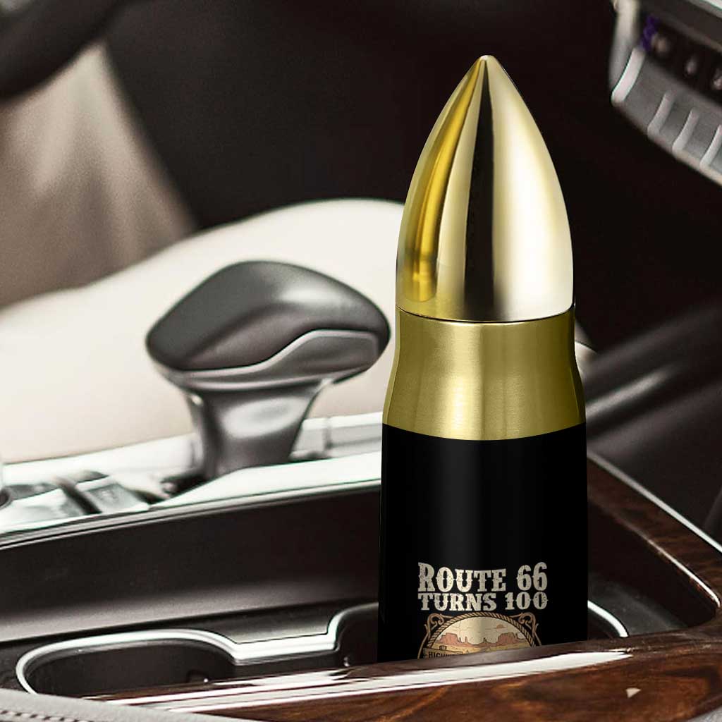 Route Highway 66 Turns 100 I Turn 80 Bullet Tumbler Vintage 1946 Road Sign Classic Pickup Truck Lover 80th Birthday Gift