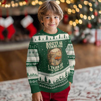 Route Highway 66 Turns 100 I Turn 80 Ugly Christmas Sweater Vintage 1946 Road Sign Classic Pickup Truck Lover 80th Birthday Gift