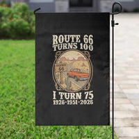 Route Highway 66 Turns 100 I Turn 75 Garden Flag Vintage 1951 Road Sign Classic Pickup Truck Lover 75th Birthday Gift