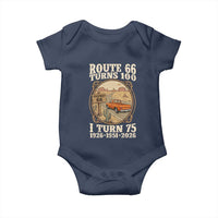 Route Highway 66 Turns 100 I Turn 75 Baby Onesie Vintage 1951 Road Sign Classic Pickup Truck Lover 75th Birthday Gift