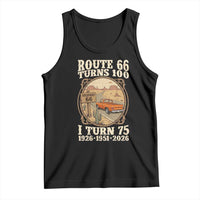 Route Highway 66 Turns 100 I Turn 75 Tank Top Vintage 1951 Road Sign Classic Pickup Truck Lover 75th Birthday Gift