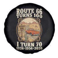 Route Highway 66 Turns 100 I Turn 70 Spare Tire Cover Vintage 1956 Road Sign Classic Pickup Truck Lover 70th Birthday Gift