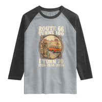 Route Highway 66 Turns 100 I Turn 70 Raglan Shirt Vintage 1956 Road Sign Classic Pickup Truck Lover 70th Birthday Gift