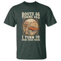 Route Highway 66 Turns 100 I Turn 70 T Shirt Vintage 1956 Road Sign Classic Pickup Truck Lover 70th Birthday Gift
