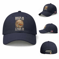 Route Highway 66 Turns 100 I Turn 60 Baseball Cap Vintage 1966 Road Sign Classic Pickup Truck Lover 60th Birthday Gift