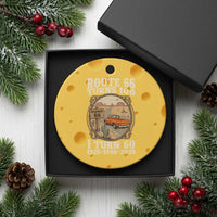 Route Highway 66 Turns 100 I Turn 60 Ceramic Ornament Vintage 1966 Road Sign Classic Pickup Truck Lover 60th Birthday Gift