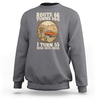 Route Highway 66 Turns 100 I Turn 55 Sweatshirt Vintage 1971 Road Sign Classic Pickup Truck Lover 55th Birthday Gift