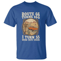 Route Highway 66 Turns 100 I Turn 55 T Shirt Vintage 1971 Road Sign Classic Pickup Truck Lover 55th Birthday Gift