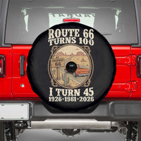 Route Highway 66 Turns 100 I Turn 45 Spare Tire Cover Vintage 1981 Road Sign Classic Pickup Truck Lover 45th Birthday Gift