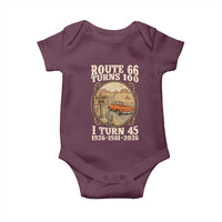 Route Highway 66 Turns 100 I Turn 45 Baby Onesie Vintage 1981 Road Sign Classic Pickup Truck Lover 45th Birthday Gift