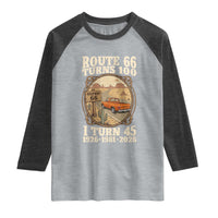 Route Highway 66 Turns 100 I Turn 45 Raglan Shirt Vintage 1981 Road Sign Classic Pickup Truck Lover 45th Birthday Gift