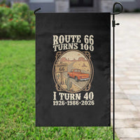 Route Highway 66 Turns 100 I Turn 40 Garden Flag Vintage 1986 Road Sign Classic Pickup Truck Lover 40th Birthday Gift