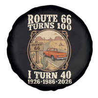 Route Highway 66 Turns 100 I Turn 40 Spare Tire Cover Vintage 1986 Road Sign Classic Pickup Truck Lover 40th Birthday Gift