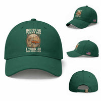 Route Highway 66 Turns 100 I Turn 40 Baseball Cap Vintage 1986 Road Sign Classic Pickup Truck Lover 40th Birthday Gift