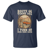 Route Highway 66 Turns 100 I Turn 40 T Shirt Vintage 1986 Road Sign Classic Pickup Truck Lover 40th Birthday Gift