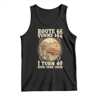 Route Highway 66 Turns 100 I Turn 40 Tank Top Vintage 1986 Road Sign Classic Pickup Truck Lover 40th Birthday Gift