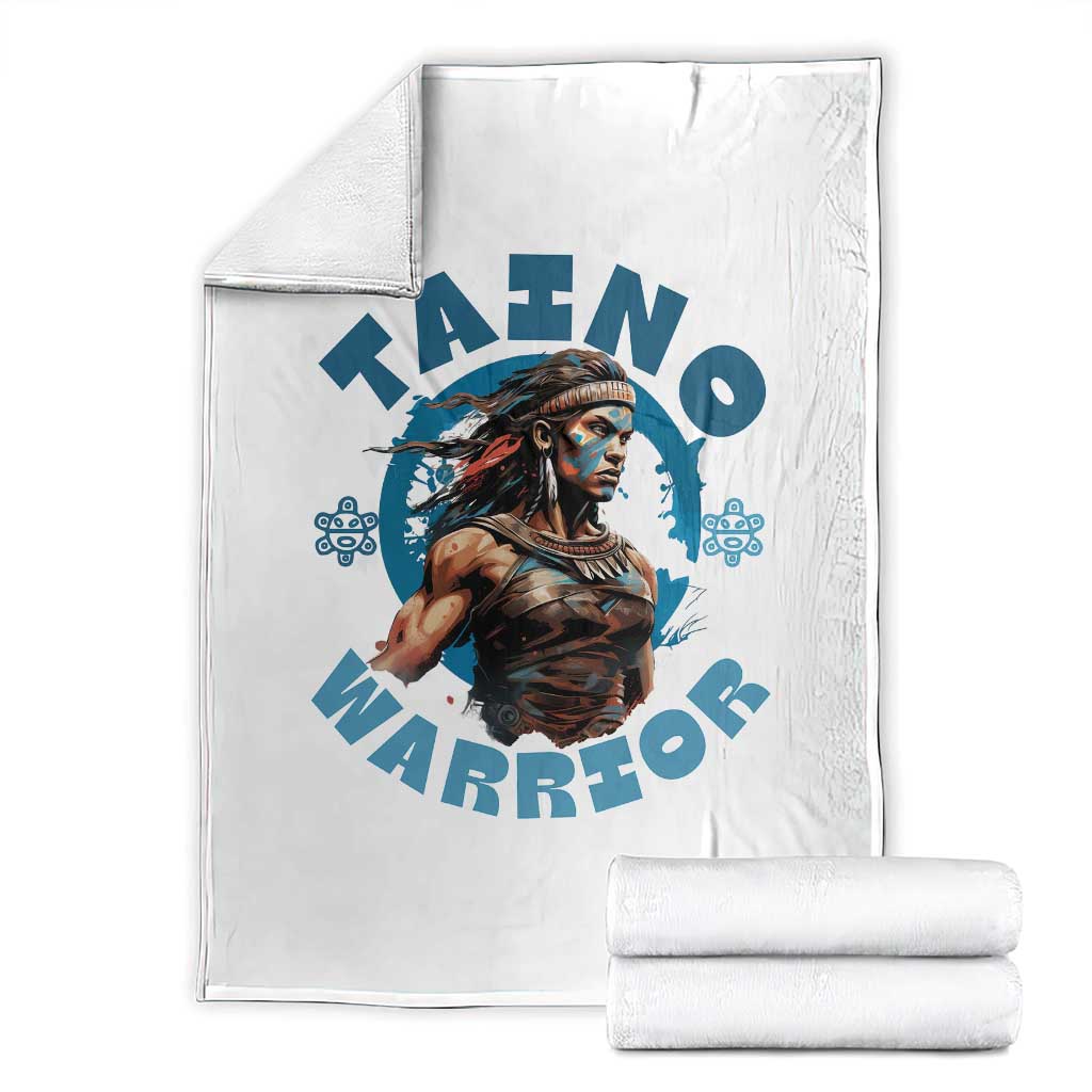 Taino Warrior Boricua Boriken Pride Indigenous Puerto Rican Throw Blanket - Wonder Print Shop