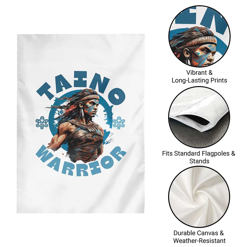 Taino Warrior Boricua Boriken Pride Indigenous Puerto Rican Garden Flag - Wonder Print Shop