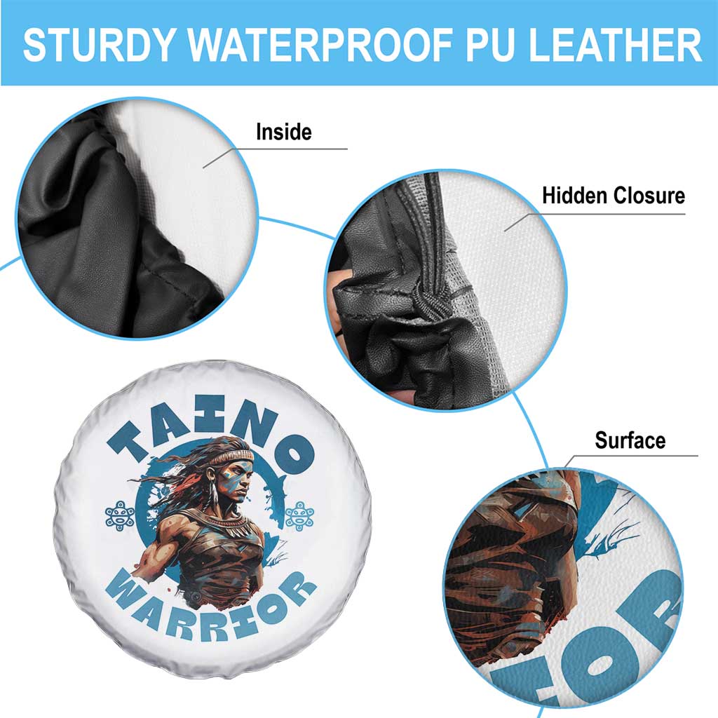 Taino Warrior Boricua Boriken Pride Indigenous Puerto Rican Spare Tire Cover - Wonder Print Shop