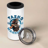 Taino Warrior Boricua Boriken Pride Indigenous Puerto Rican 4 in 1 Can Cooler Tumbler
