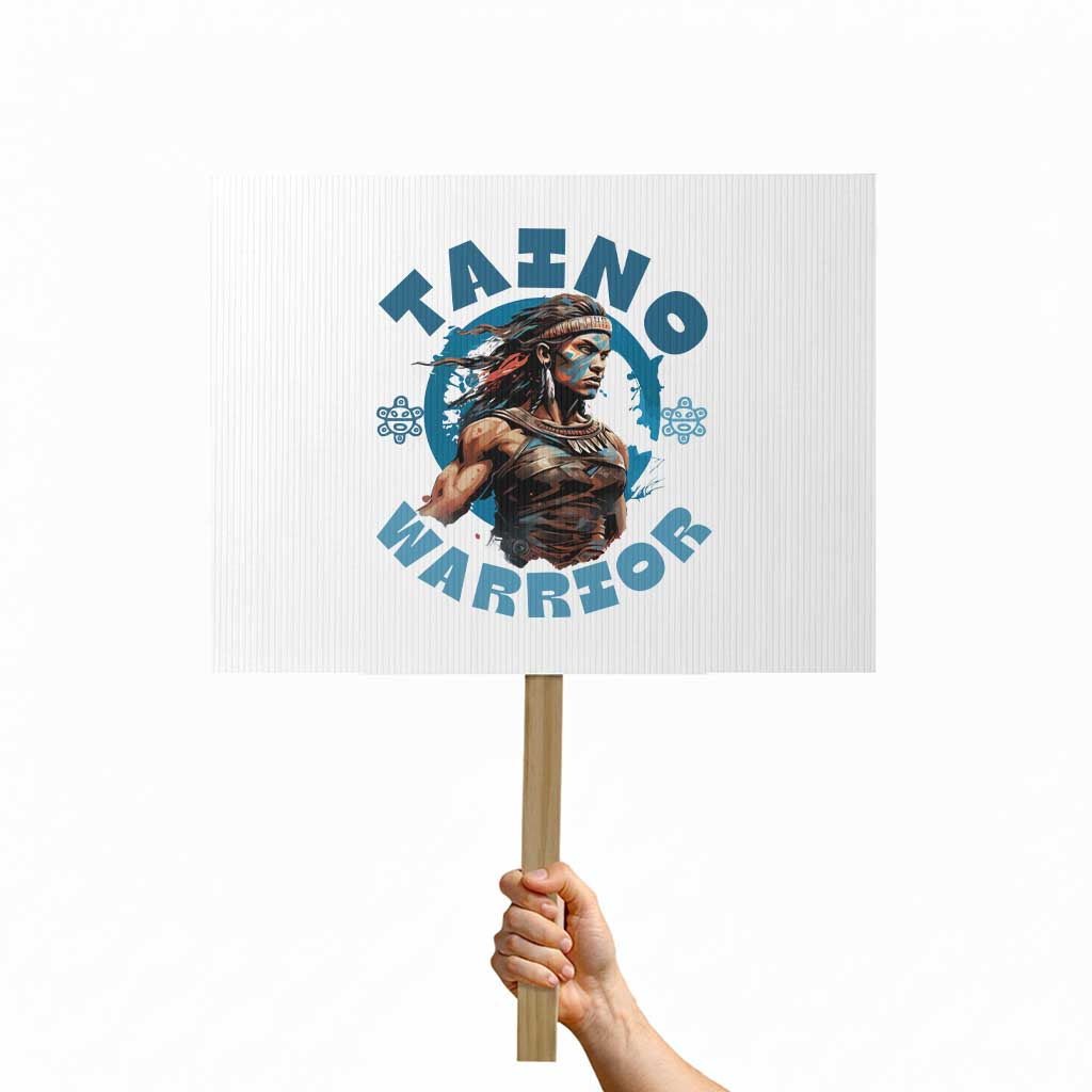 Taino Warrior Boricua Boriken Pride Indigenous Puerto Rican Protest Sign - Wonder Print Shop