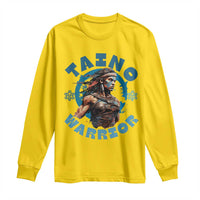 Taino Warrior Boricua Boriken Pride Indigenous Puerto Rican Long Sleeve Shirt - Wonder Print Shop