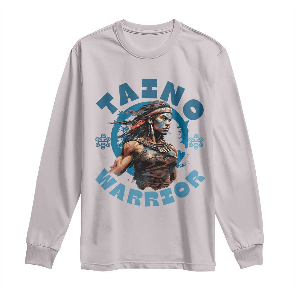 Taino Warrior Boricua Boriken Pride Indigenous Puerto Rican Long Sleeve Shirt - Wonder Print Shop