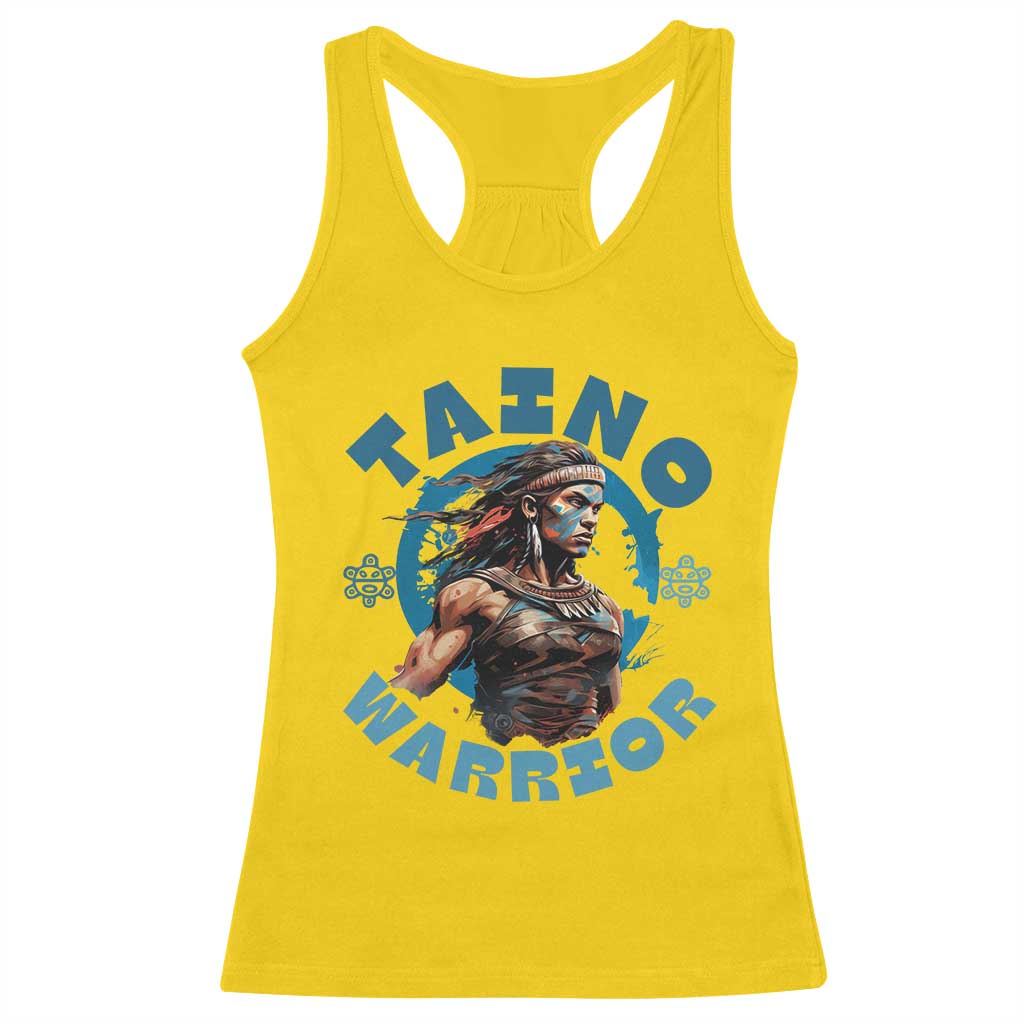 Taino Warrior Boricua Boriken Pride Indigenous Puerto Rican Racerback Tank Top - Wonder Print Shop