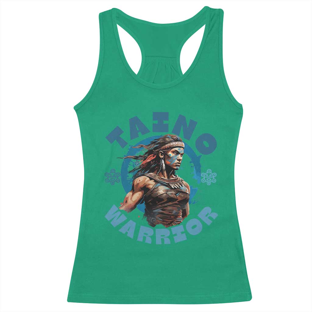 Taino Warrior Boricua Boriken Pride Indigenous Puerto Rican Racerback Tank Top - Wonder Print Shop