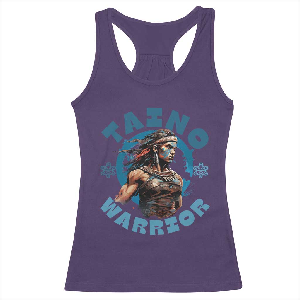 Taino Warrior Boricua Boriken Pride Indigenous Puerto Rican Racerback Tank Top - Wonder Print Shop