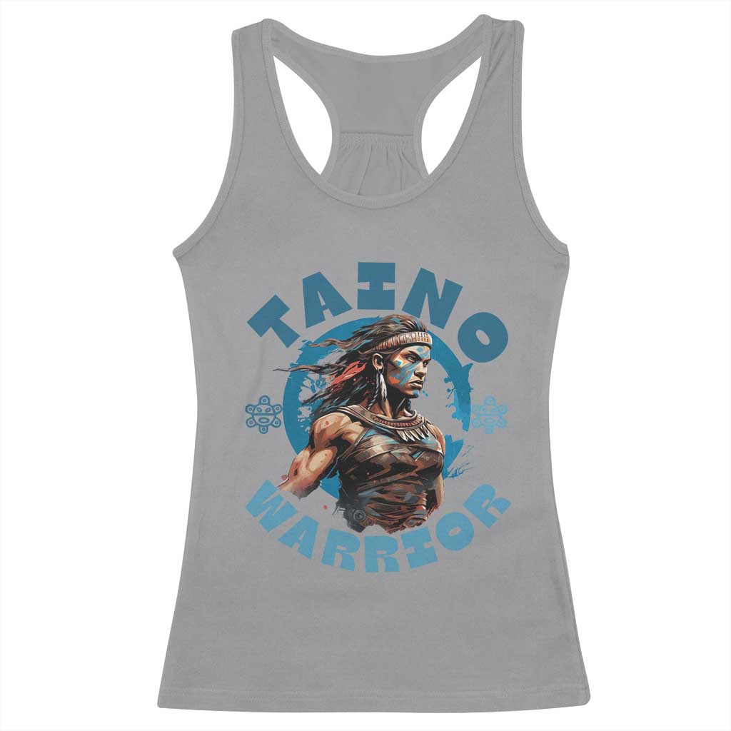 Taino Warrior Boricua Boriken Pride Indigenous Puerto Rican Racerback Tank Top - Wonder Print Shop