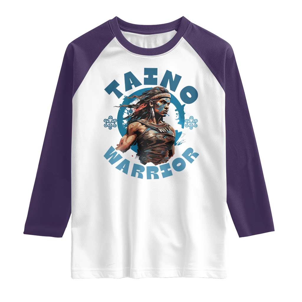 Taino Warrior Boricua Boriken Pride Indigenous Puerto Rican Raglan Shirt - Wonder Print Shop