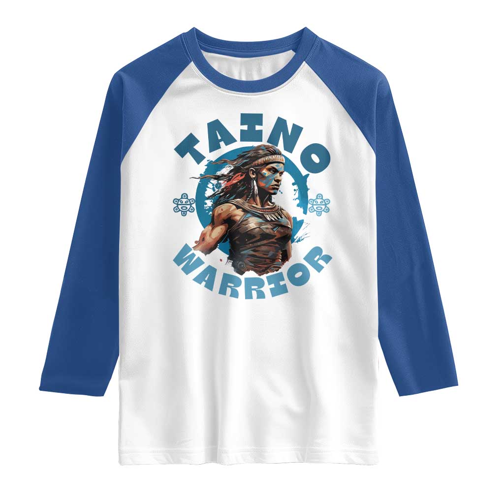 Taino Warrior Boricua Boriken Pride Indigenous Puerto Rican Raglan Shirt - Wonder Print Shop