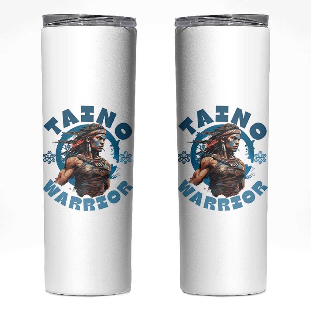 Taino Warrior Boricua Boriken Pride Indigenous Puerto Rican Skinny Tumbler