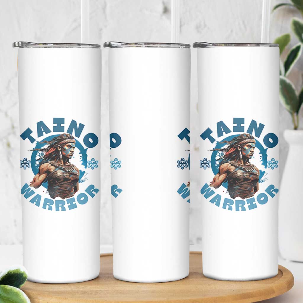 Taino Warrior Boricua Boriken Pride Indigenous Puerto Rican Skinny Tumbler