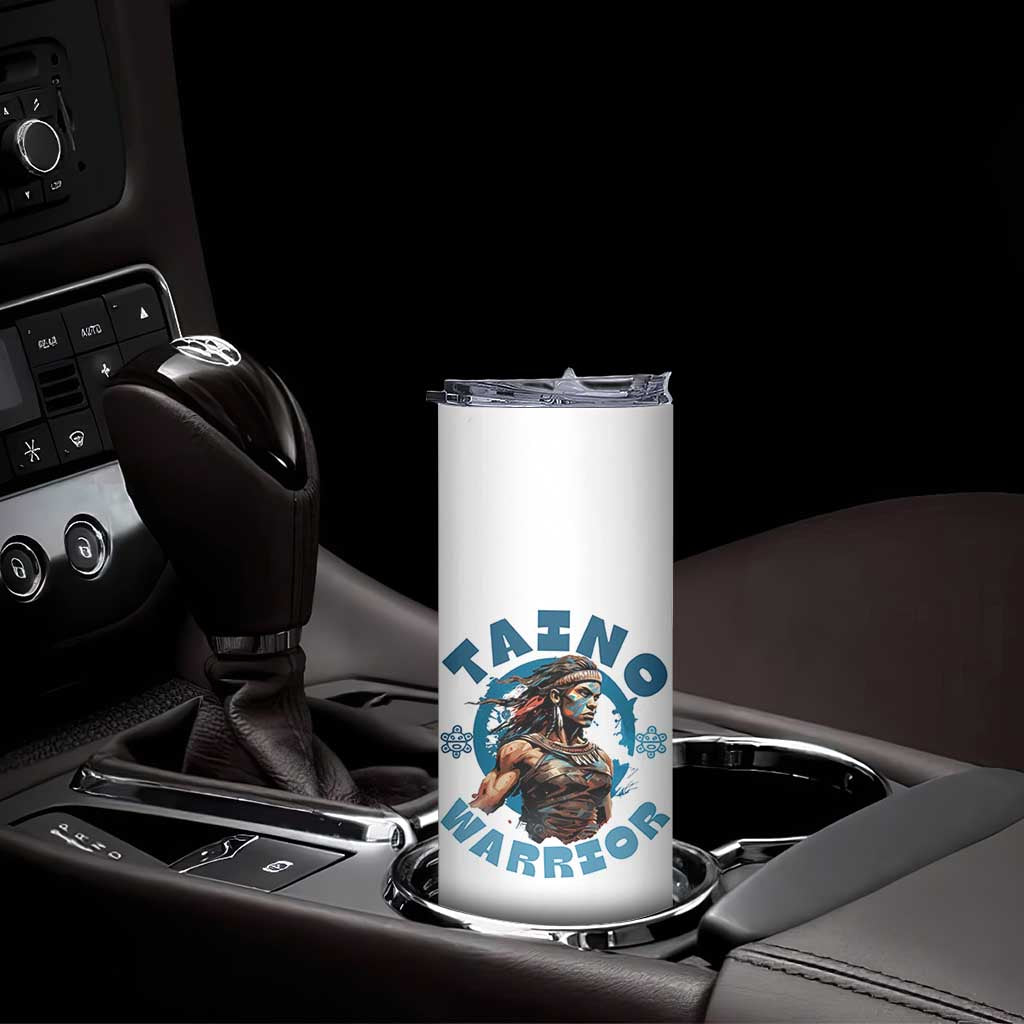Taino Warrior Boricua Boriken Pride Indigenous Puerto Rican Skinny Tumbler