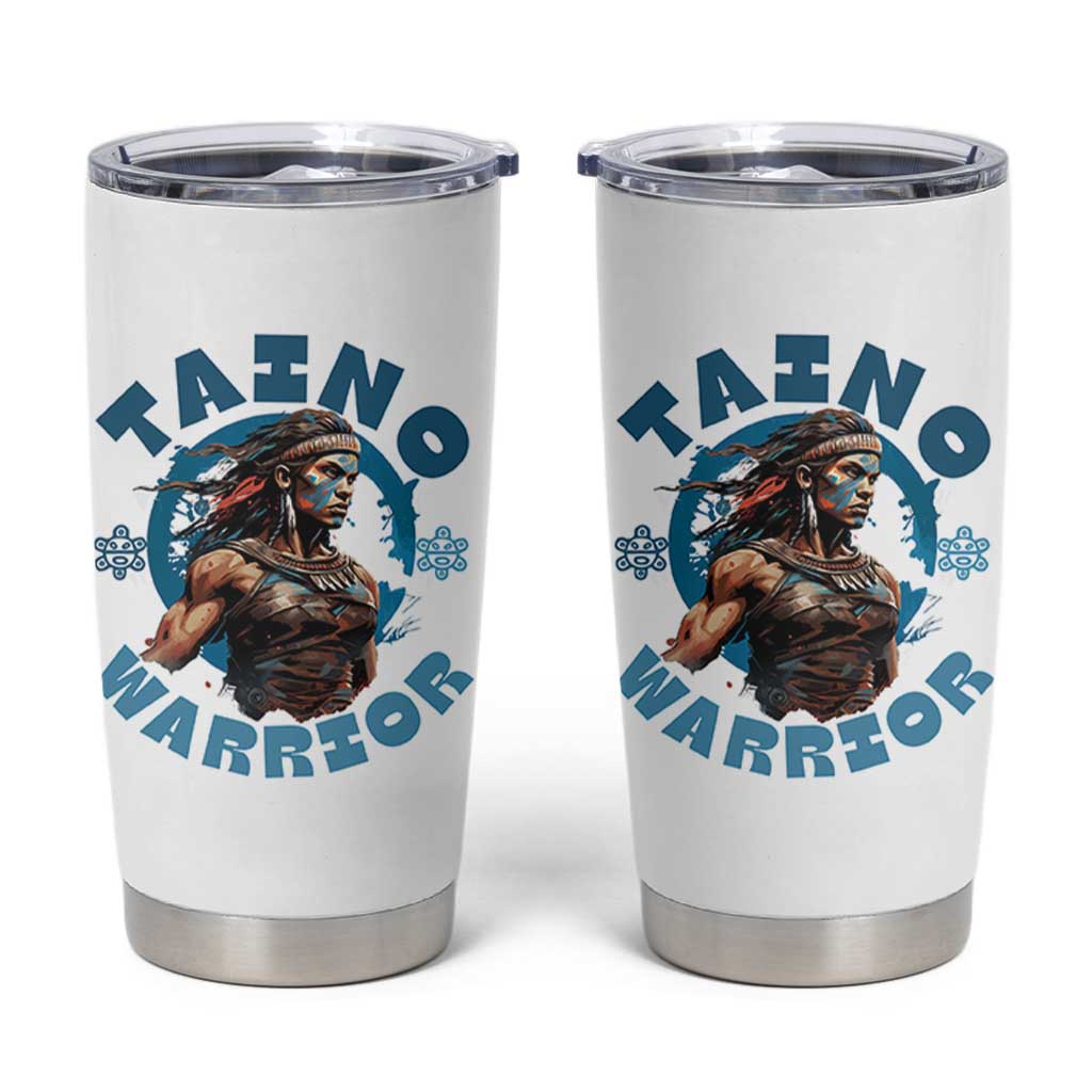 Taino Warrior Boricua Boriken Pride Indigenous Puerto Rican Tumbler Cup