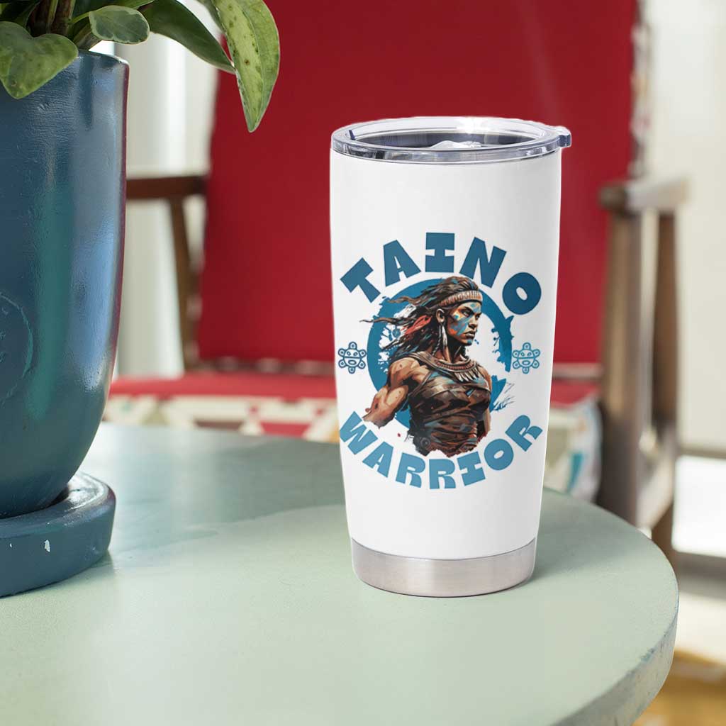 Taino Warrior Boricua Boriken Pride Indigenous Puerto Rican Tumbler Cup