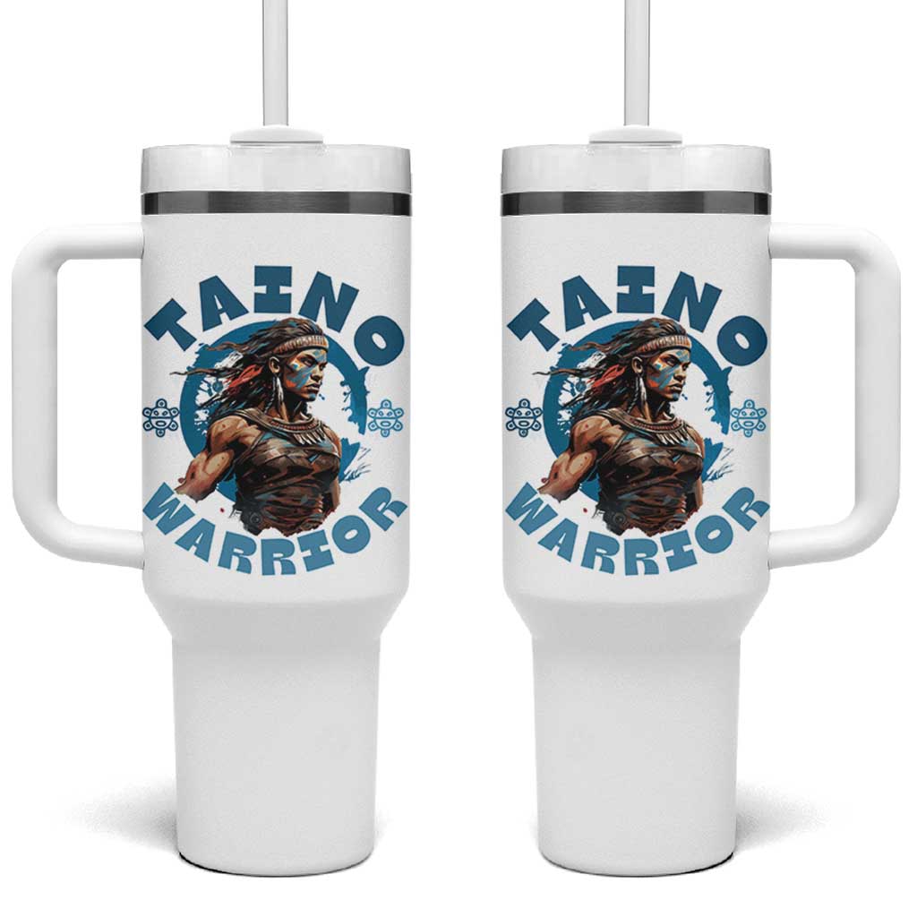 Taino Warrior Boricua Boriken Pride Indigenous Puerto Rican Tumbler With Handle