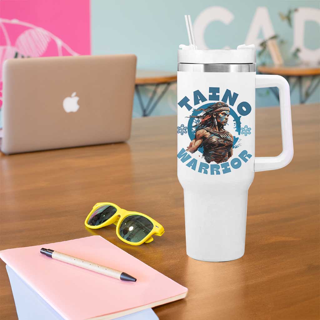 Taino Warrior Boricua Boriken Pride Indigenous Puerto Rican Tumbler With Handle