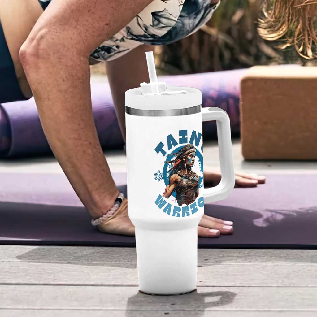 Taino Warrior Boricua Boriken Pride Indigenous Puerto Rican Tumbler With Handle