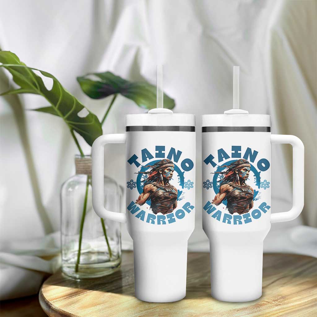 Taino Warrior Boricua Boriken Pride Indigenous Puerto Rican Tumbler With Handle