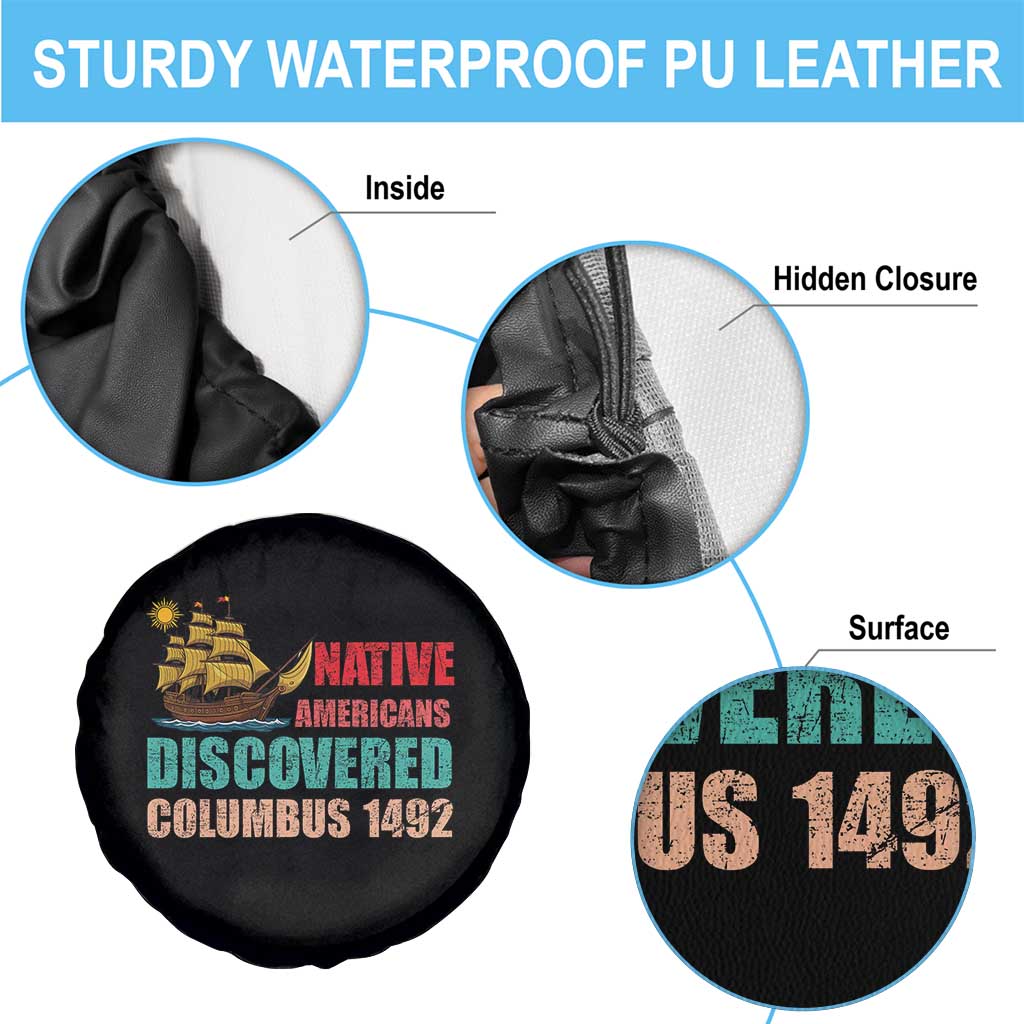 Native American Discovered Columbus 1492 Spare Tire Cover Indigenous People - Wonder Print Shop