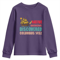 Native American Discovered Columbus 1492 Youth Sweatshirt Indigenous People - Wonder Print Shop