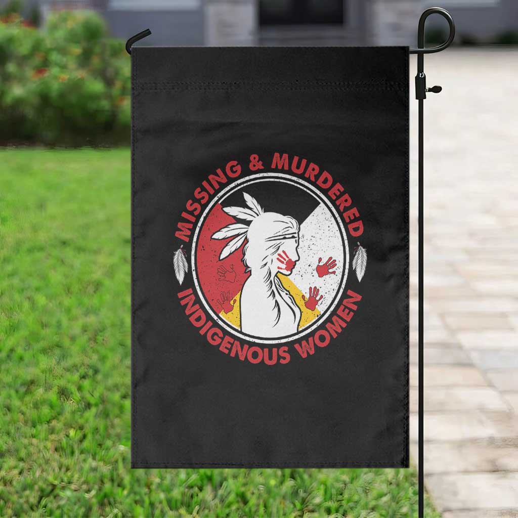 MMIW Missing and Murdered Indigenous Women Red Hand Garden Flag - Wonder Print Shop