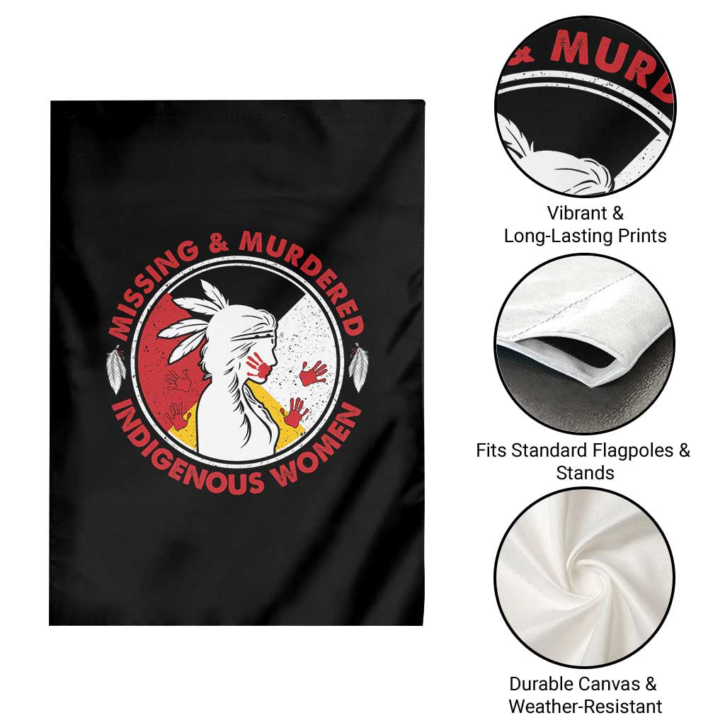 MMIW Missing and Murdered Indigenous Women Red Hand Garden Flag - Wonder Print Shop